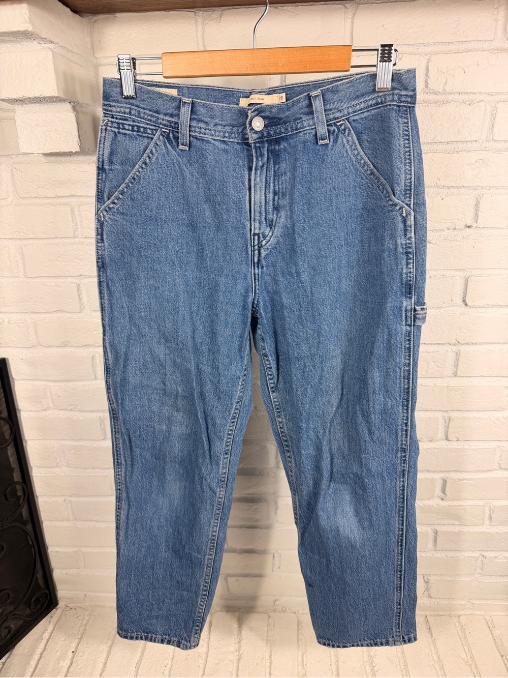 Levi’s Premium Boy Jean Carpenter Jeans 28 Vintage Wash Denim Pants